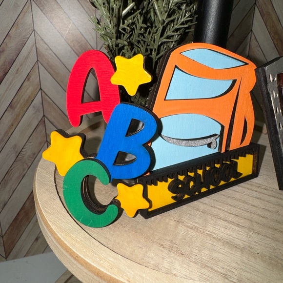 Adorable Back-to-School Tiered Tray Accents - Picture 2 of 15